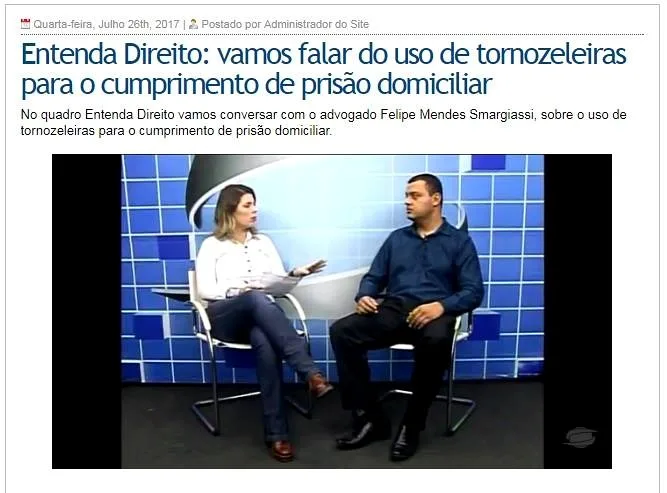 Felipe Mendes Smargiassi em entrevista no quadro Entenda Direito